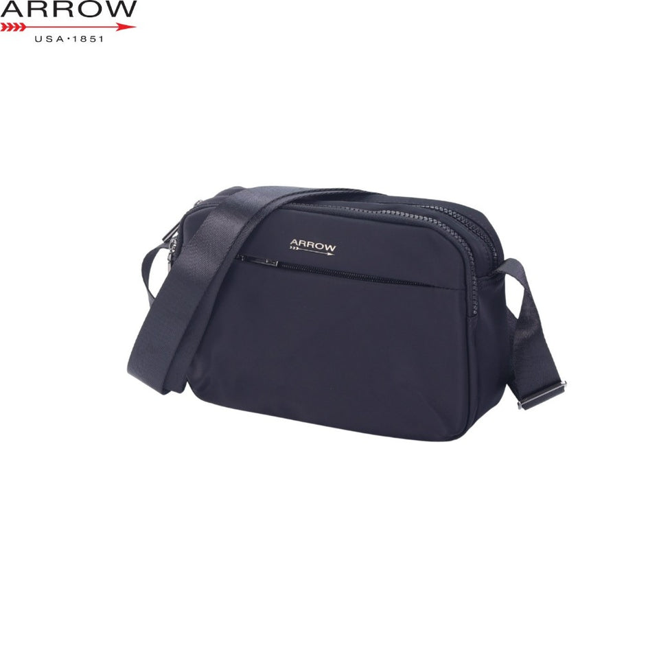 ARROW Men Navigator Series Water and Scratch Resistant Nylon Shoulder Messenger Bag