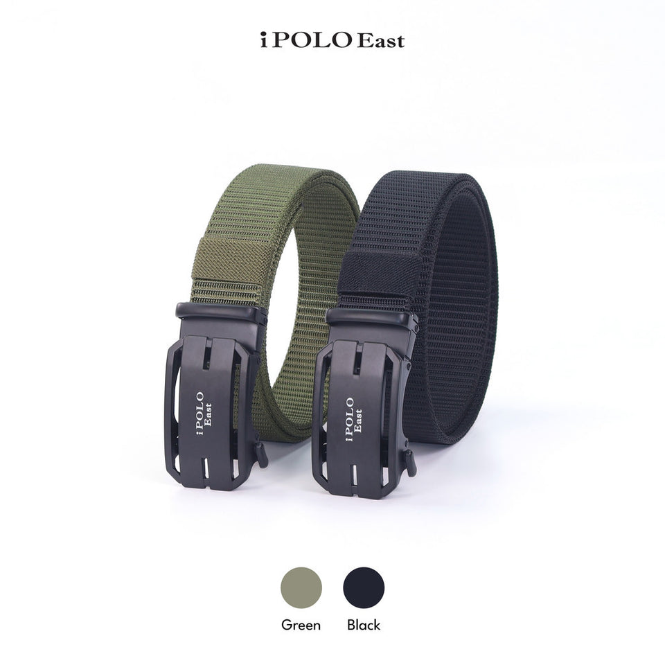 iPOLO East Unisex Elastic Nylon Free Size Auto Buckle Belt Tali Pinggang Uniseks Nylon