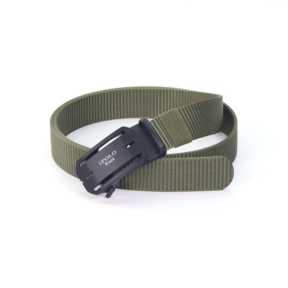 iPOLO East Unisex Elastic Nylon Free Size Auto Buckle Belt Tali Pinggang Uniseks Nylon