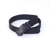 iPOLO East Unisex Elastic Nylon Free Size Auto Buckle Belt Tali Pinggang Uniseks Nylon Buckle 3 Black
