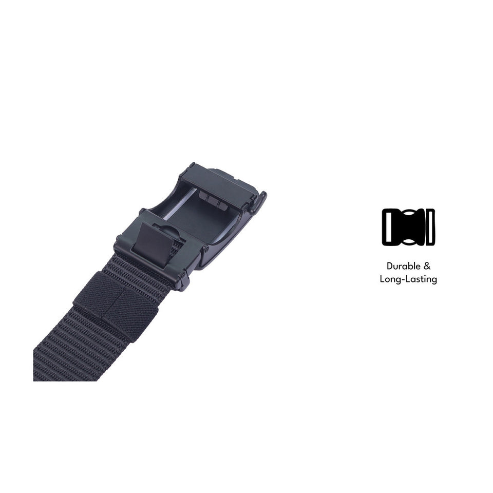 iPOLO East Unisex Elastic Nylon Free Size Auto Buckle Belt Tali Pinggang Uniseks Nylon