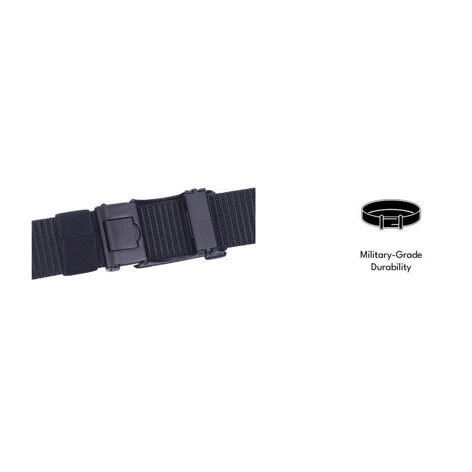 iPOLO East Unisex Elastic Nylon Free Size Auto Buckle Belt Tali Pinggang Uniseks Nylon