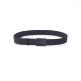 iPOLO East Unisex Elastic Nylon Free Size Magnetic Buckle Belt Tali Pinggang Uniseks Nylon Buckle 1 Black
