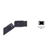 iPOLO East Unisex Elastic Nylon Free Size Magnetic Buckle Belt Tali Pinggang Uniseks Nylon Buckle 1 Black