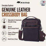 Ready Stock MY MAURO Men Everyday Explorer Premium Leather Messenger Sling Bag Beg Silang Lelaki