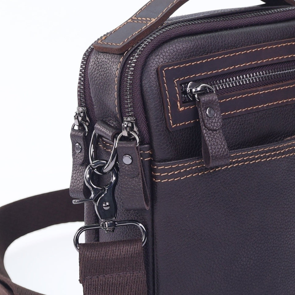 Ready Stock MY MAURO Men Everyday Explorer Premium Leather Messenger Sling Bag Beg Silang Lelaki