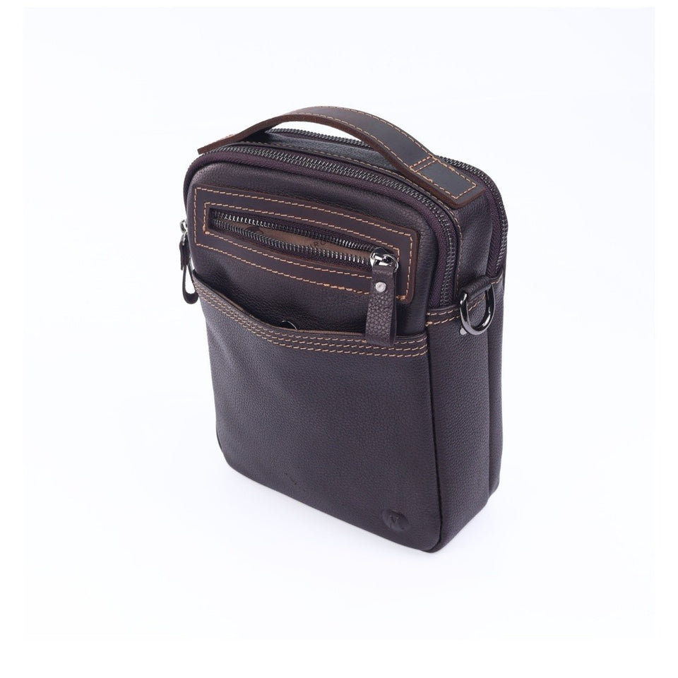 Ready Stock MY MAURO Men Everyday Explorer Premium Leather Messenger Sling Bag Beg Silang Lelaki