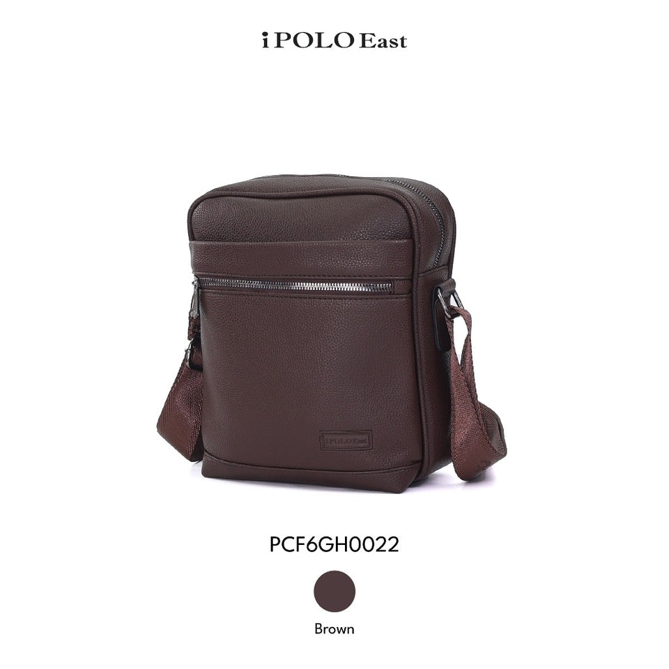 iPOLO East IRONWOOD Collection Men Messenger Bag - Beg Silang Lelaki | Pebbled Synthetic Leather