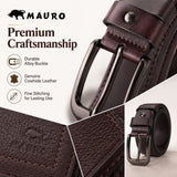 [Ready Stock MY] Perfect Anniversary Gift MAURO Premium Genuine Leather Belt & Wallet Gift Set