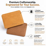 iPOLO East Leather Business Credit Card Holder with Nylon Webbing Belt Bundle Dompet Kad Wallet