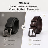[Ready Stock MY] Perfect Anniversary Gift MAURO Premium Genuine Leather Belt & Wallet Gift Set