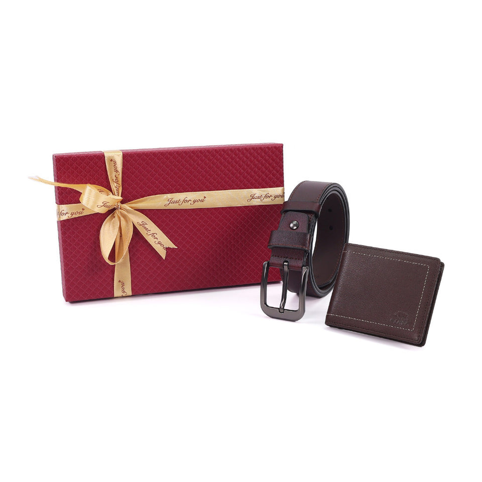 [Ready Stock MY] Perfect Anniversary Gift MAURO Premium Genuine Leather Belt & Wallet Gift Set