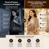 iPOLO East EVERYDAY Ladies Top Handle Crossbody Bag - Beg Tangan Wanita - Soft Vegan Leather