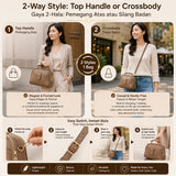 iPOLO East EVERYDAY Ladies Top Handle Crossbody Bag - Beg Tangan Wanita - Soft Vegan Leather