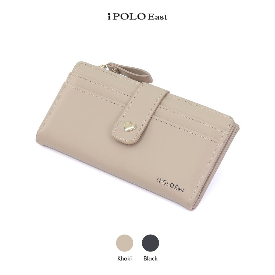 iPOLO EAST Ladies Vegan Leather Long Purse Wallet Dompet Panjang Perempuan Coin Pocket