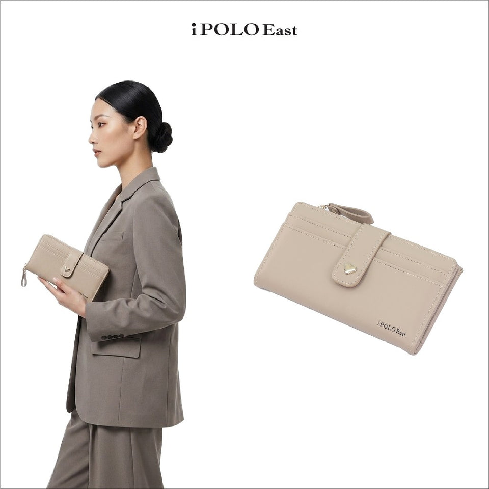 iPOLO EAST Ladies Vegan Leather Long Purse Wallet Dompet Panjang Perempuan Coin Pocket