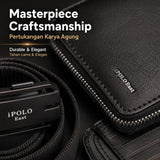 iPOLO East Graduation Gift Set Premium Vegan Leather Wallet Stretchable Nylon Belt Gift Box Hadiah Konvokesyen
