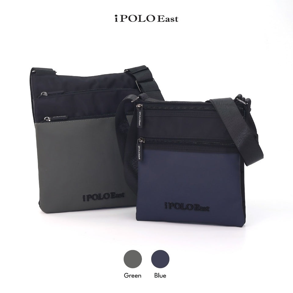 iPOLO EAST Water Resistant Nylon Sling Bag Lelaki Multi Compartment Crossbody Bag untuk Sales Executive Kerja Office