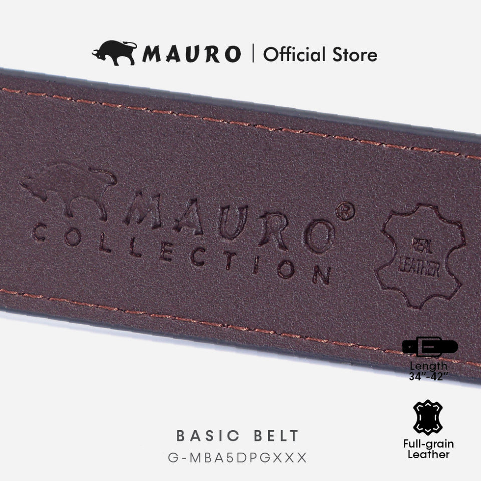 MAURO Leather Belt Mens Leather Belt Lelaki Genuine Leather Belt Pin Buckle Belt Tali Pinggang Lelaki Kulit Original  男