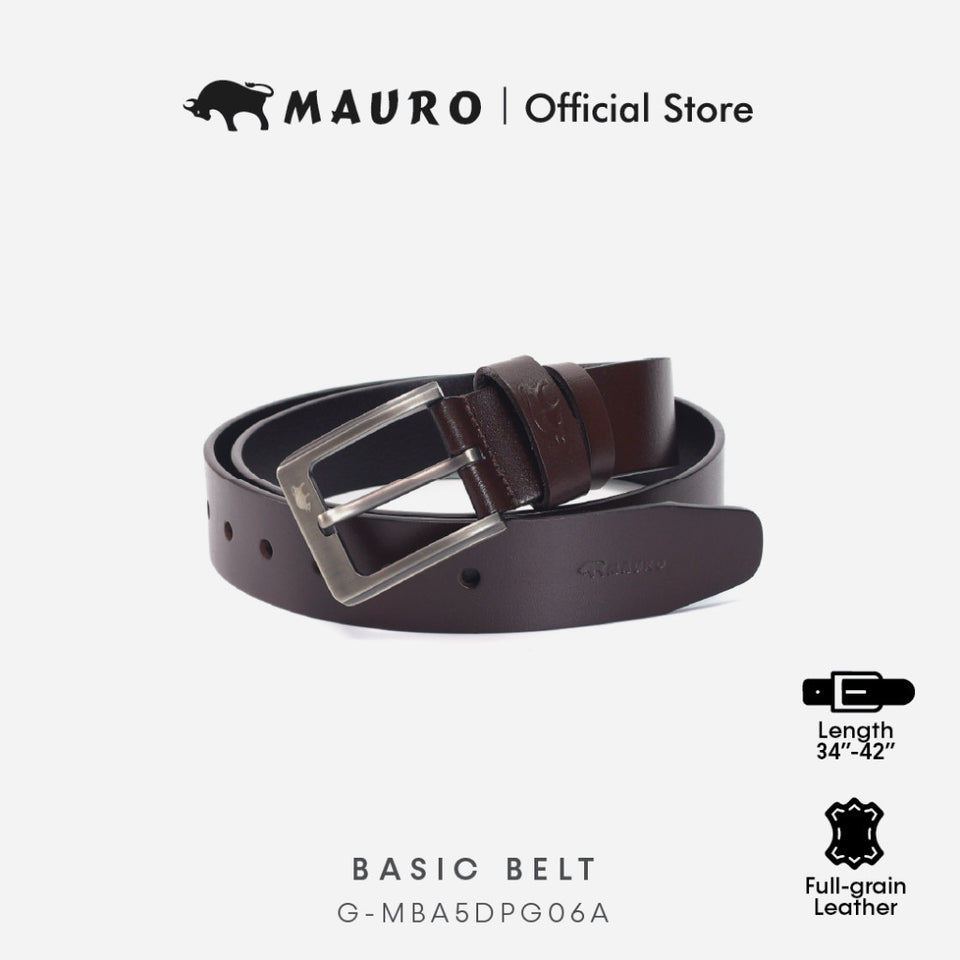 MAURO Leather Belt Mens Leather Belt Lelaki Genuine Leather Belt Pin Buckle Belt Tali Pinggang Lelaki Kulit Original  男