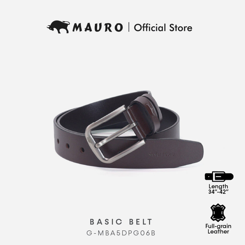MAURO Leather Belt Mens Leather Belt Lelaki Genuine Leather Belt Pin Buckle Belt Tali Pinggang Lelaki Kulit Original  男