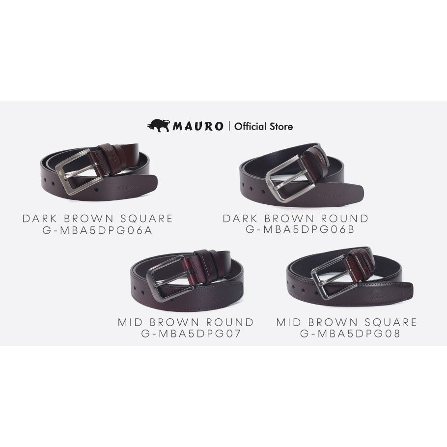 MAURO Leather Belt Mens Leather Belt Lelaki Genuine Leather Belt Pin Buckle Belt Tali Pinggang Lelaki Kulit Original  男