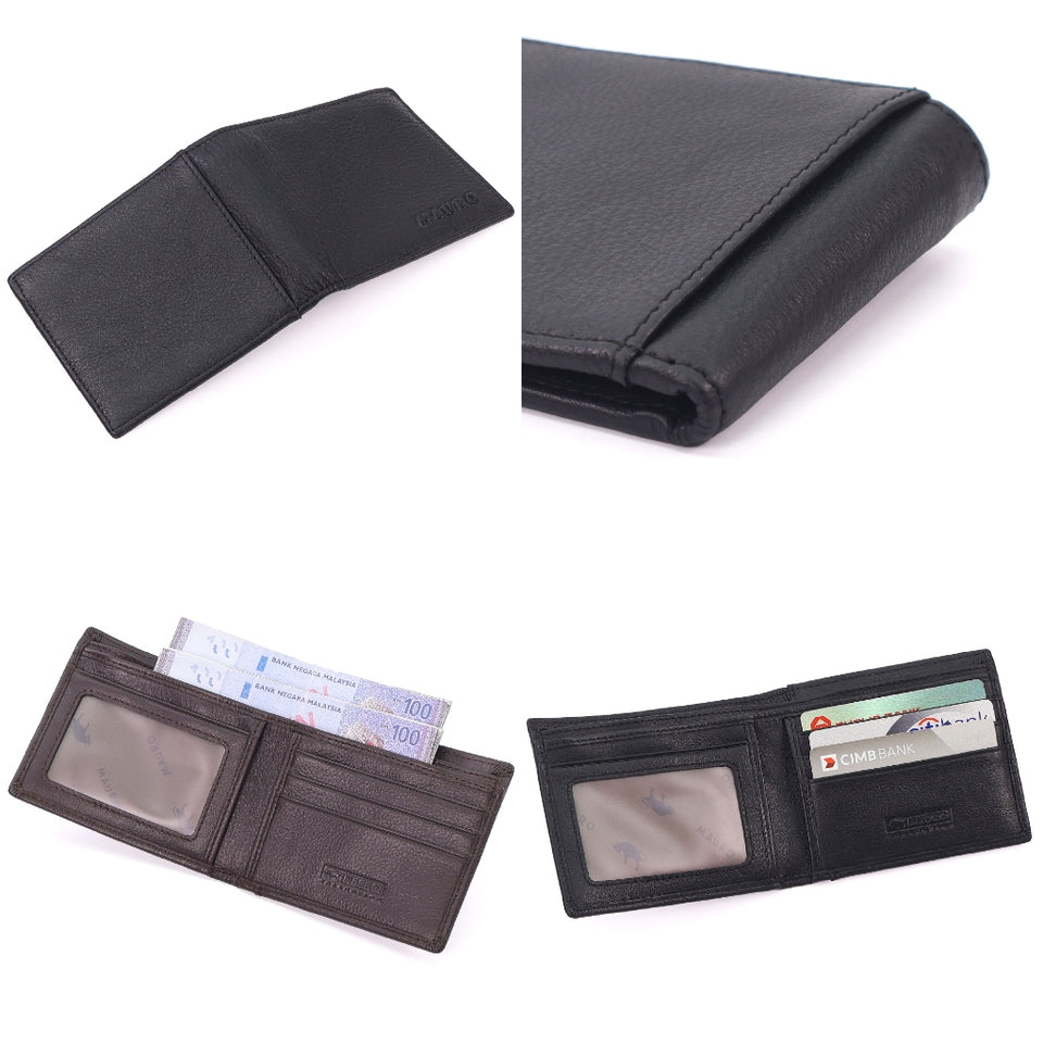 Ready Stock MY Smart Organization Men Genuine Leather Long and Short Wallet Collection