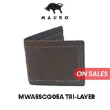 MAURO Genuine Dompet Lelaki Kulit Original Mauro Tri Fold Men Wallet Premium Wallet for Men Slim & Durable Dompet Lelaki