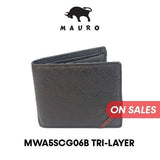 MAURO Genuine Dompet Lelaki Kulit Original Mauro Tri Fold Men Wallet Premium Wallet for Men Slim & Durable Dompet Lelaki
