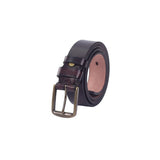 MAURO Premium Leather Belt Men Pin Solid Brass Buckle Tali Pinggang Lelaki Classic Rugged Style For Jeans & Slacks
