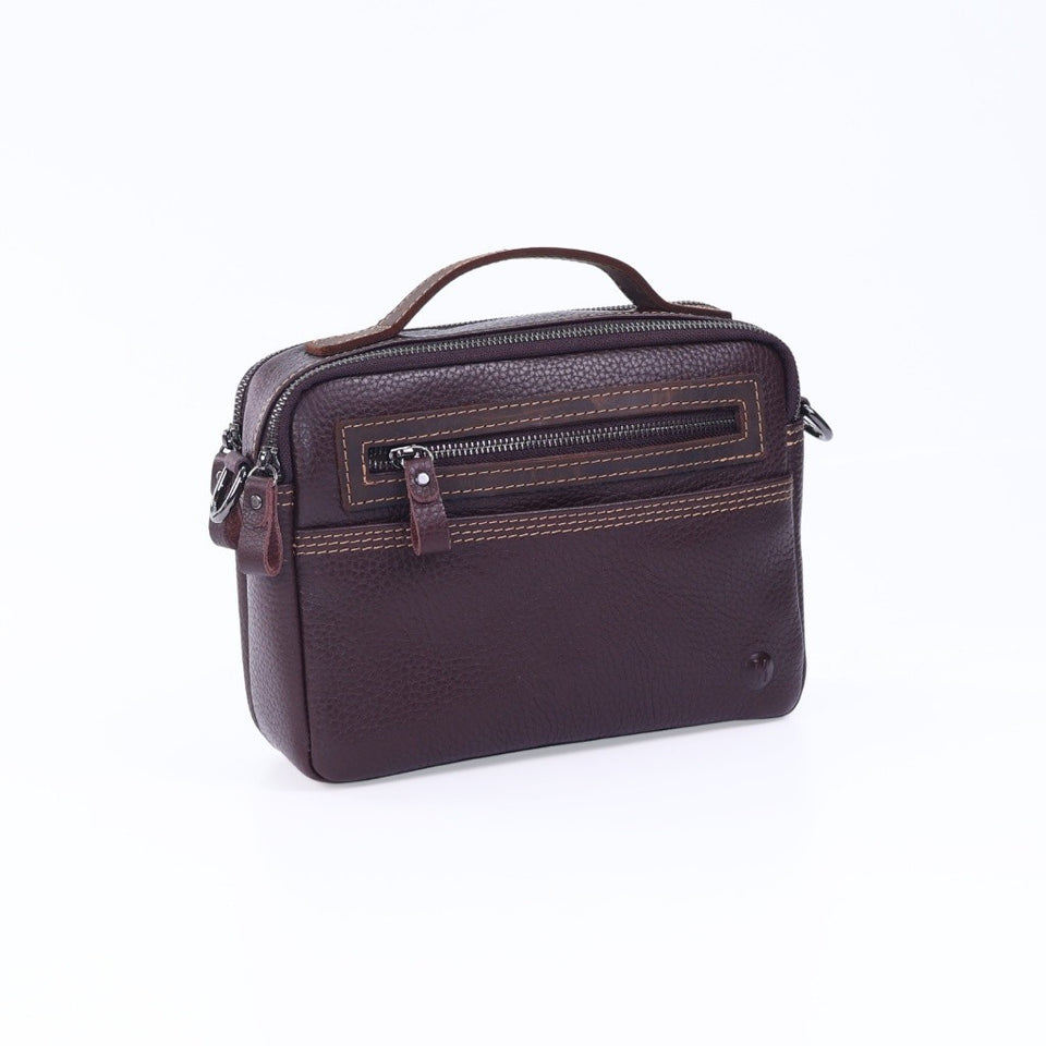Ready Stock MY MAURO Men Everyday Organizer Premium Leather Messenger Sling Bag Beg Silang Lelaki