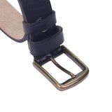 MAURO Premium Leather Belt Men Pin Solid Brass Buckle Tali Pinggang Lelaki Classic Rugged Style For Jeans & Slacks