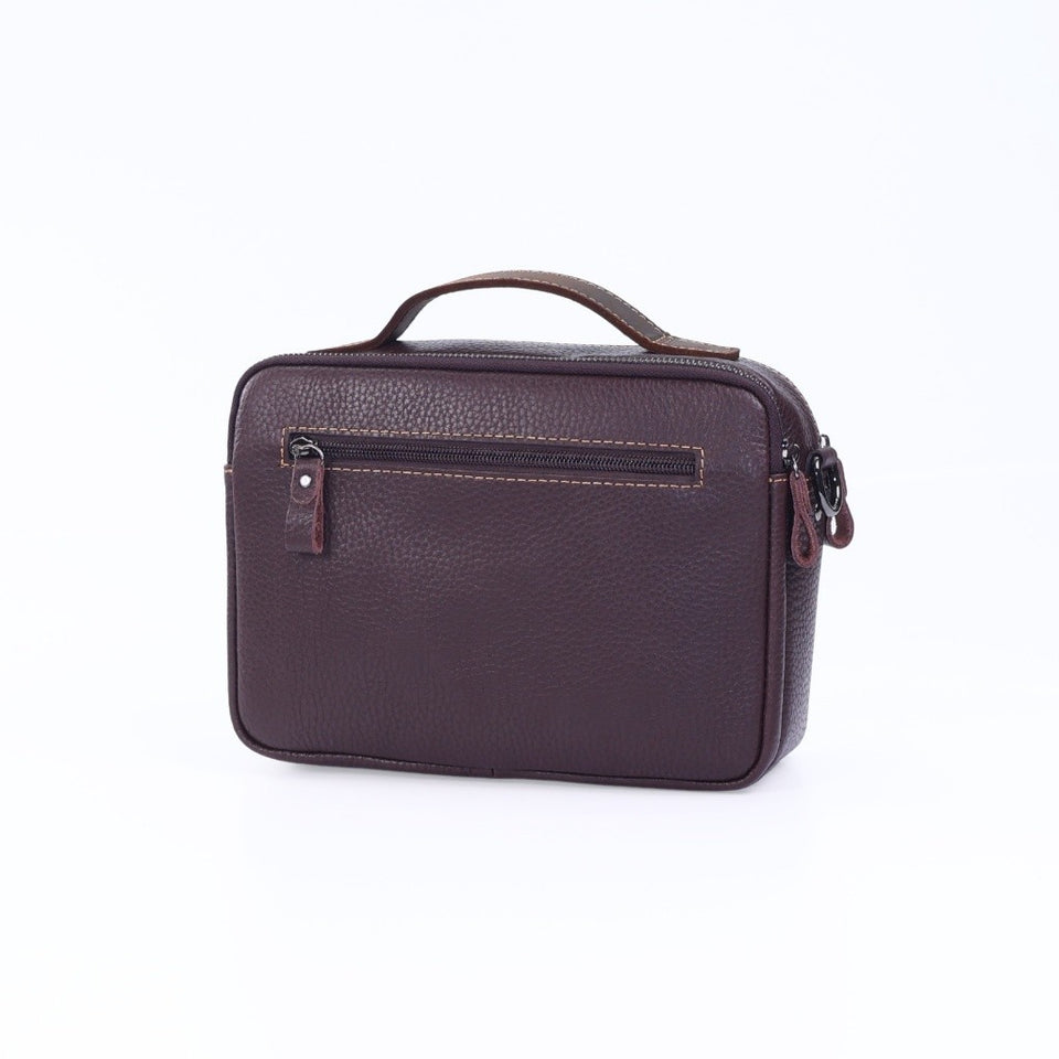 Ready Stock MY MAURO Men Everyday Organizer Premium Leather Messenger Sling Bag Beg Silang Lelaki
