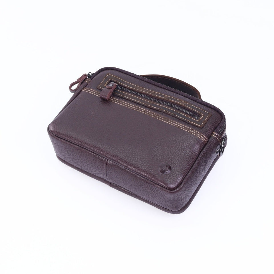 Ready Stock MY MAURO Men Everyday Organizer Premium Leather Messenger Sling Bag Beg Silang Lelaki