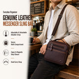Ready Stock MY MAURO Men Everyday Organizer Premium Leather Messenger Sling Bag Beg Silang Lelaki