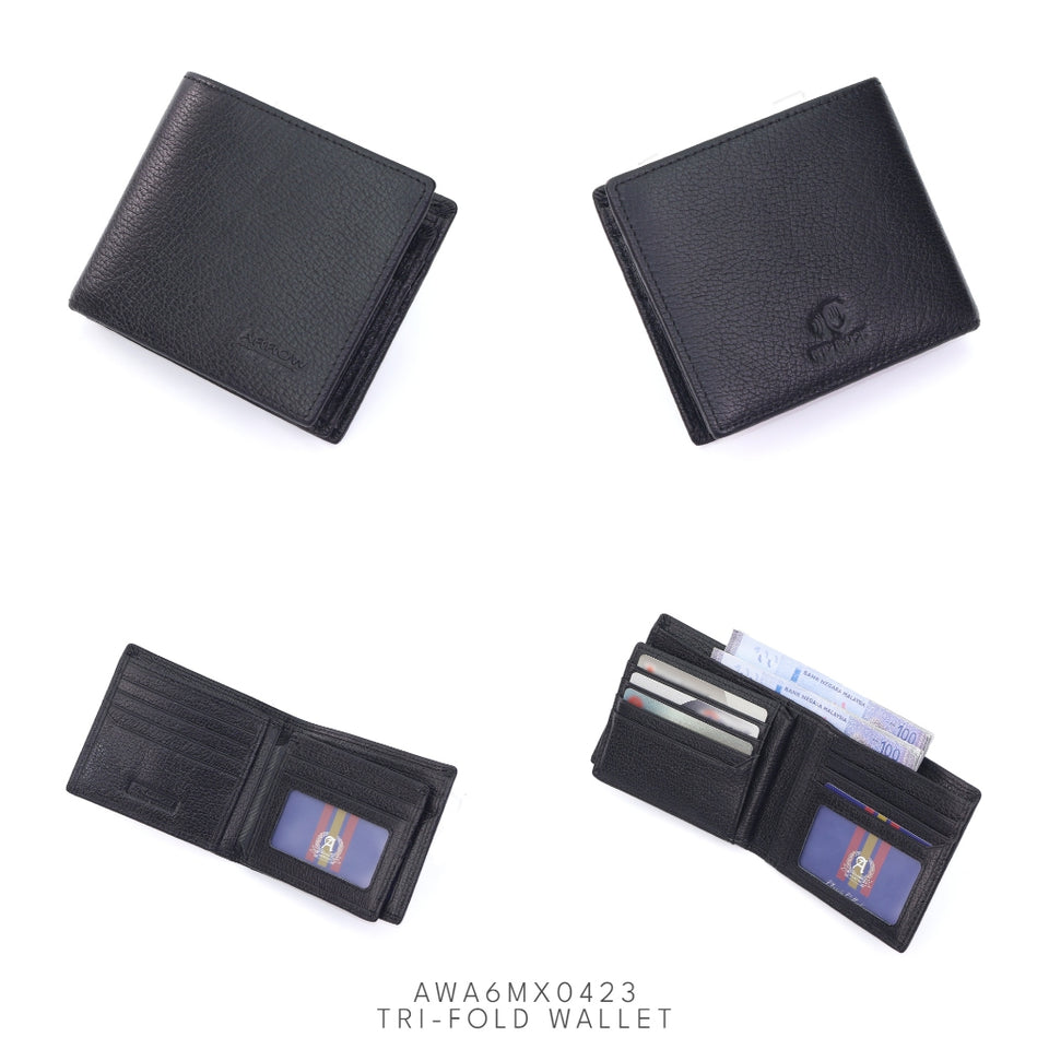 ARROW ARMOR GRAIN Men Genuine Leather Zipper Wallet Collection Dompet Lelaki Berzip Kulit Asli