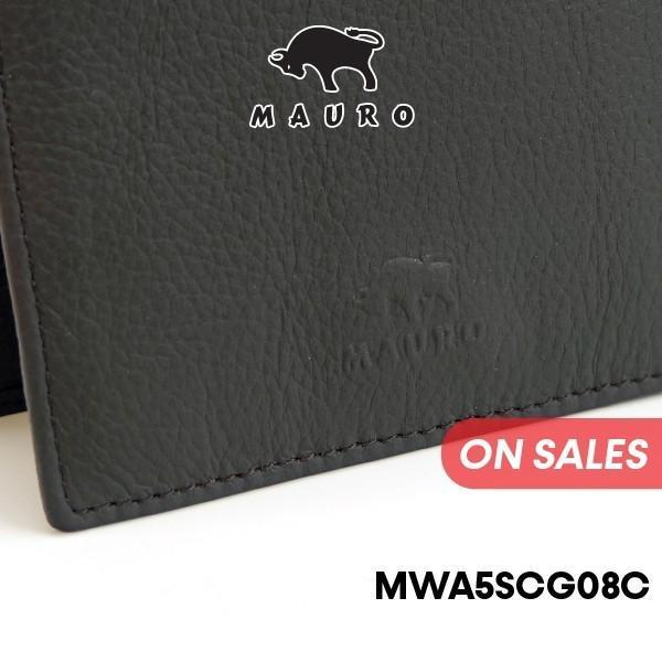 MAURO Genuine Leather Card Holder Men Bifold Wallet Slim Card Case ID Window Pemegang Kad Kulit Asli Dompet Kad Lelaki