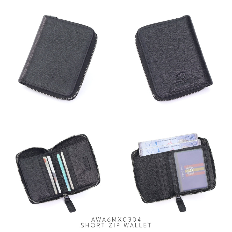 ARROW ARMOR GRAIN Men Genuine Leather Zipper Wallet Collection Dompet Lelaki Berzip Kulit Asli