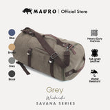 MAURO Weekender Vintage Canvas Leather Backpack 34L Travel Bag Baju Retro Canvas Beg Backpacl Kerja Beg Computer