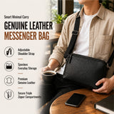 Ready Stock MY Smart Minimal Carry MAURO Genuine Leather Messenger Sling Bag Beg Lelaki Kulit Warranty