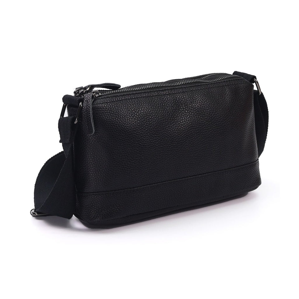Ready Stock MY Smart Minimal Carry MAURO Genuine Leather Messenger Sling Bag Beg Lelaki Kulit Warranty
