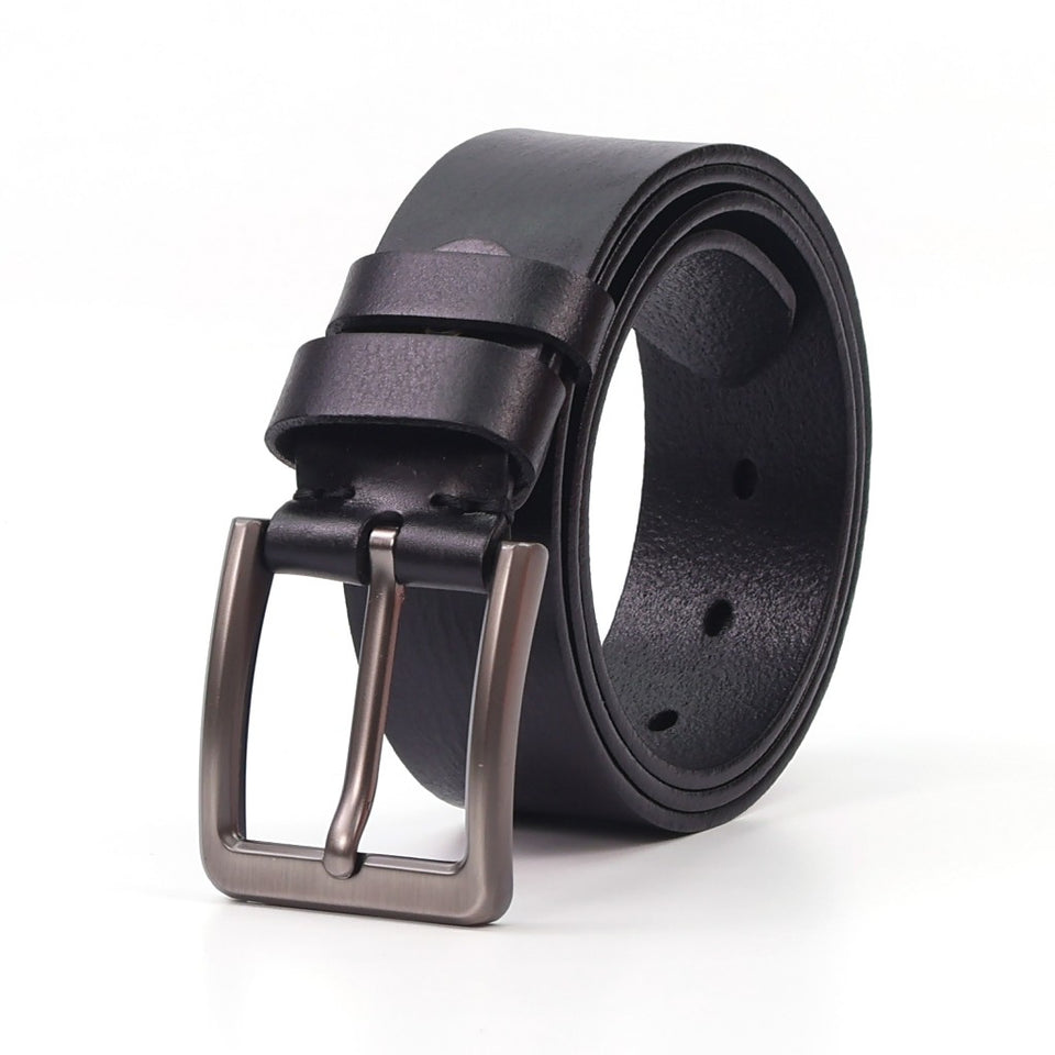 Ready Stock MY Business Ready MAURO Genuine Leather Classic Pin Buckle Belt Tali Pinggang Lelaki with Warranty