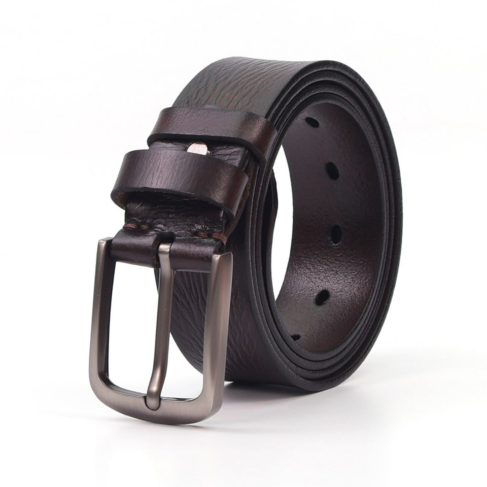 Ready Stock MY Business Ready MAURO Genuine Leather Classic Pin Buckle Belt Tali Pinggang Lelaki with Warranty