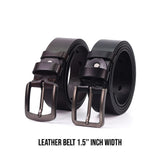Ready Stock MY Slim Fit 1.3'' Inch Width MAURO Men Genuine Leather Belt with Premium Alloy Buckle