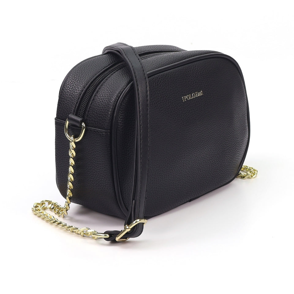 [ReadyStock MY] iPOLO East Grace Gold Chain Vegan Leather Ladies Crossbody Bag Beg Tangan Fashion Perempuan