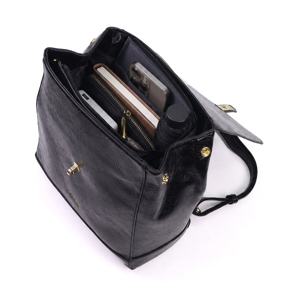 Ready Stock MY ARROW Ladies Vegan Leather Lifestyle Modern Backpack