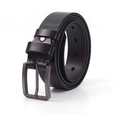 Ready Stock MY Slim Fit 1.3'' Inch Width MAURO Men Genuine Leather Belt with Premium Alloy Buckle