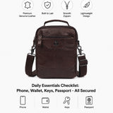 Ready Stock MY Grab & Go Mauro Full Grain Leather Collection Men Messenger Sling Bag Beg Kulit Lelaki