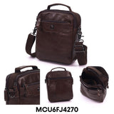 Ready Stock MY Grab & Go Mauro Full Grain Leather Collection Men Messenger Sling Bag Beg Kulit Lelaki