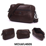 Ready Stock MY Grab & Go Mauro Full Grain Leather Collection Men Messenger Sling Bag Beg Kulit Lelaki